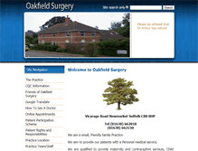 Tablet Screenshot of oakfieldsurgery.org